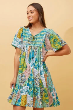 HONDA PAISLEY BOHO BABYDOLL DRESS -Femme Connection Sales df9530743023fa477c5ea1cc0e398a34
