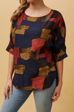 TARA ABSTRACT PRINT HI LOW HEM TOP 23 TARA ABSTRACT PRINT HI LOW HEM TOP -Femme Connection Sales e03542b5b696a1a320ef054f16b98e1e