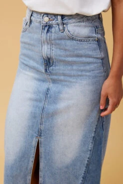 LIZBETH DENIM MIDI SKIRT -Femme Connection Sales e062785e8c375cb9999906ad8e30c8d4