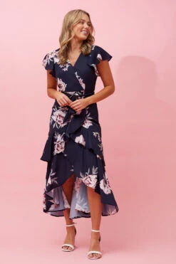 DENVER FLORAL RUFFLE HEM HI LOW DRESS -Femme Connection Sales e09b5eb1512c174cd954a261a48279a5 9c6c2de7 d14c 4fef 9d4a 20356b00518f