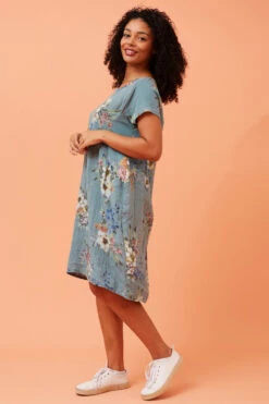 MESSINA FLORAL LINEN DRESS -Femme Connection Sales e139bc117bad86562b451c9b226dac19