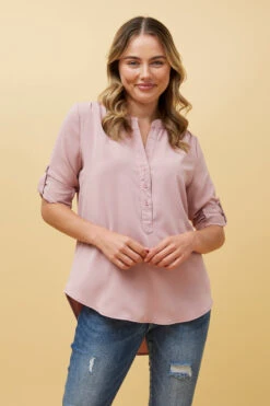 ROMINA SOLID BLOUSE -Femme Connection Sales e19addf0426ec37617bf0487c3eec89b