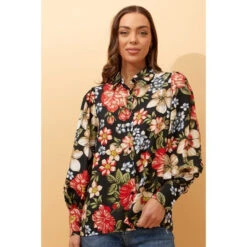 WISTERIA FLORAL SHIRT -Femme Connection Sales e1ef59988351c97e5c4a2c288a2fb104