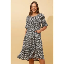 KENNA POLKA DOT MIDI DRESS 30 KENNA POLKA DOT MIDI DRESS -Femme Connection Sales e266013f6e0e9d480c7d729fddb544cc