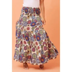 BETTINA ABSTRACT BOHO MAXI SKIRT -Femme Connection Sales e2e86479377006ae835949d393f90e42