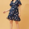 MILA FLORAL WRAP SHORT DRESS -Femme Connection Sales e302e9be21082f0faa193ebb5603395b