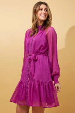 ILLARIA BUTTON FRONT SHORT DRESS -Femme Connection Sales e4cdc669ac68fcbbe3ef2549de86852e