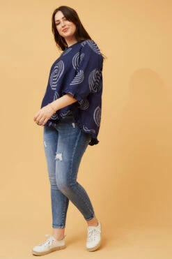 LILIBET FRILL SLEEVE TOP -Femme Connection Sales e540d4119d9764ad274e518540aa98d7