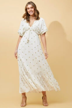 CHRISTINA SEQUIN POLKA DOT MAXI DRESS -Femme Connection Sales e55fdfc984d7dbc8a2022eeca00fa1dc
