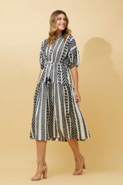 SHREYA JACQUARD PRINT MIDI DRESS -Femme Connection Sales e72507f64b2ad5dc5ec35a756696ce15