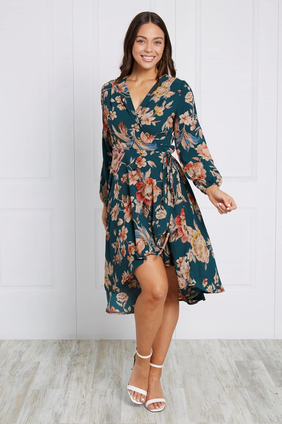 FLORAL WRAP DRESS 6 FLORAL WRAP DRESS - Image 4