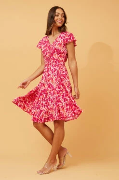 PASADENA ABSTRACT PRINT SHORT DRESS 14 PASADENA ABSTRACT PRINT SHORT DRESS -Femme Connection Sales e810d42285b227642661fb7e95e36f17