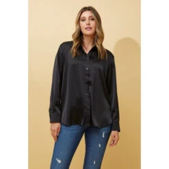 ALITA SATIN SHIRT -Femme Connection Sales e827c55749d2e46714a3a245813258ec