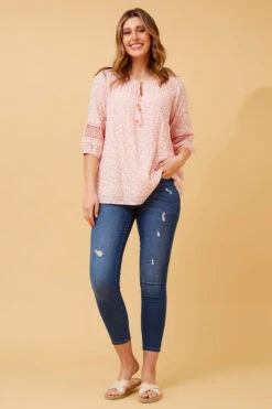 ANDREA FLORAL PEASANT TOP -Femme Connection Sales e8292ab74bd2ccbab19fb332e7e8ff2b