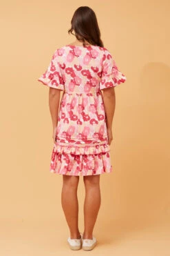 ASHWINA FLORAL SHORT DRESS -Femme Connection Sales e88f3b2ed9a479e720020d91087afe15