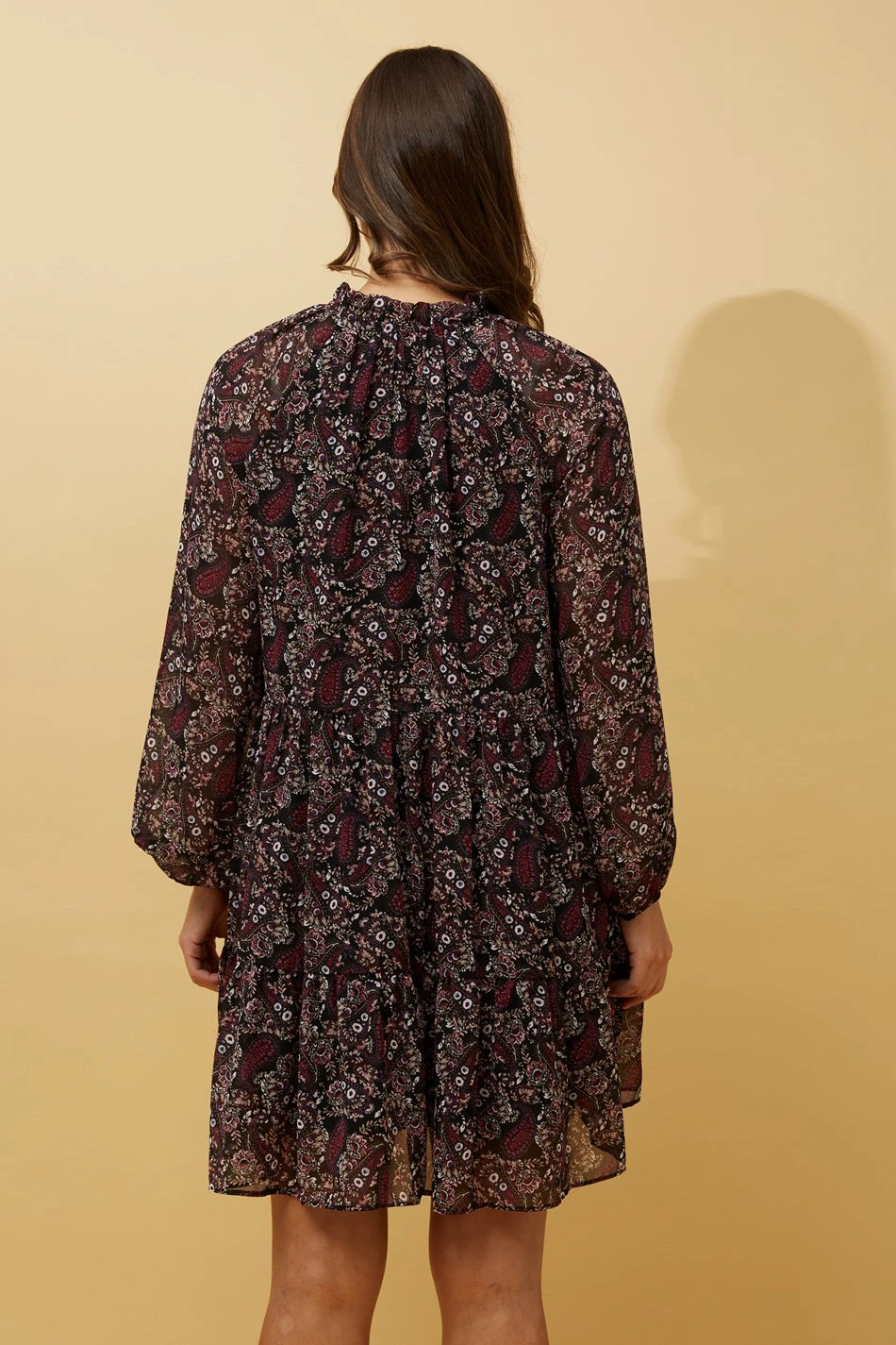 CALVIN BALLOON SLEEVE FLORAL SHORT DRESS 10 CALVIN BALLOON SLEEVE FLORAL SHORT DRESS - Image 8