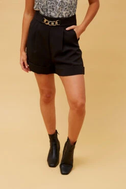 MOCK BELT SHORTS -Femme Connection Sales e974b7391e7e113a647ff7e095f4c89d