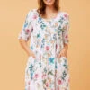 PISA FLORAL LINEN DRESS -Femme Connection Sales e9d39e0ea0d15dd347db4b0cb8fbb03b