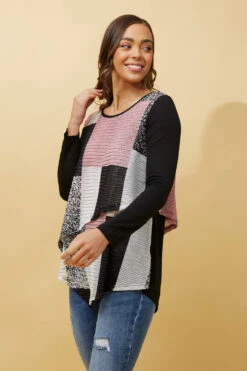 BOBBI DOUBLE LAYER COLOUR BLOCK TOP -Femme Connection Sales eadbeff359ee13be1310f7007ccaef7f