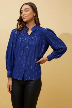 GEMINI FOIL PRINT SHIRT -Femme Connection Sales eaecc4c25db9f2b58ea1d6bab4bcd95f