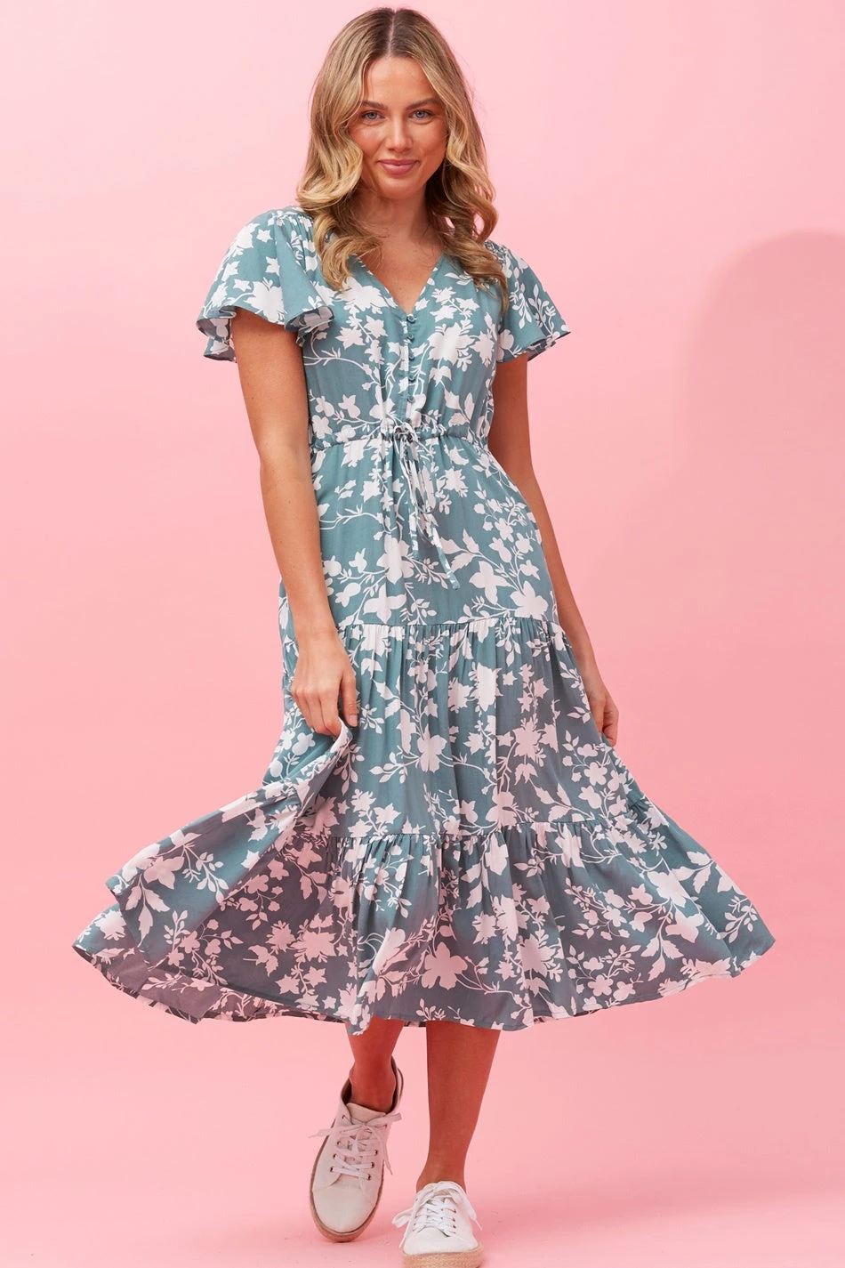 LISDON FLORAL TIERED MIDI DRESS 7 LISDON FLORAL TIERED MIDI DRESS - Image 5