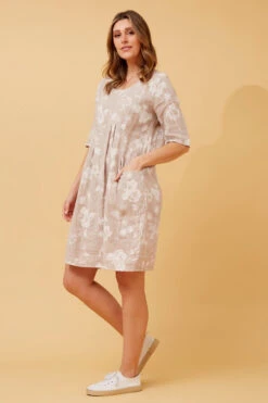 PISA LINEN FLORAL SHORT DRESS -Femme Connection Sales eb5ae18902b152559459217cfa9c5774