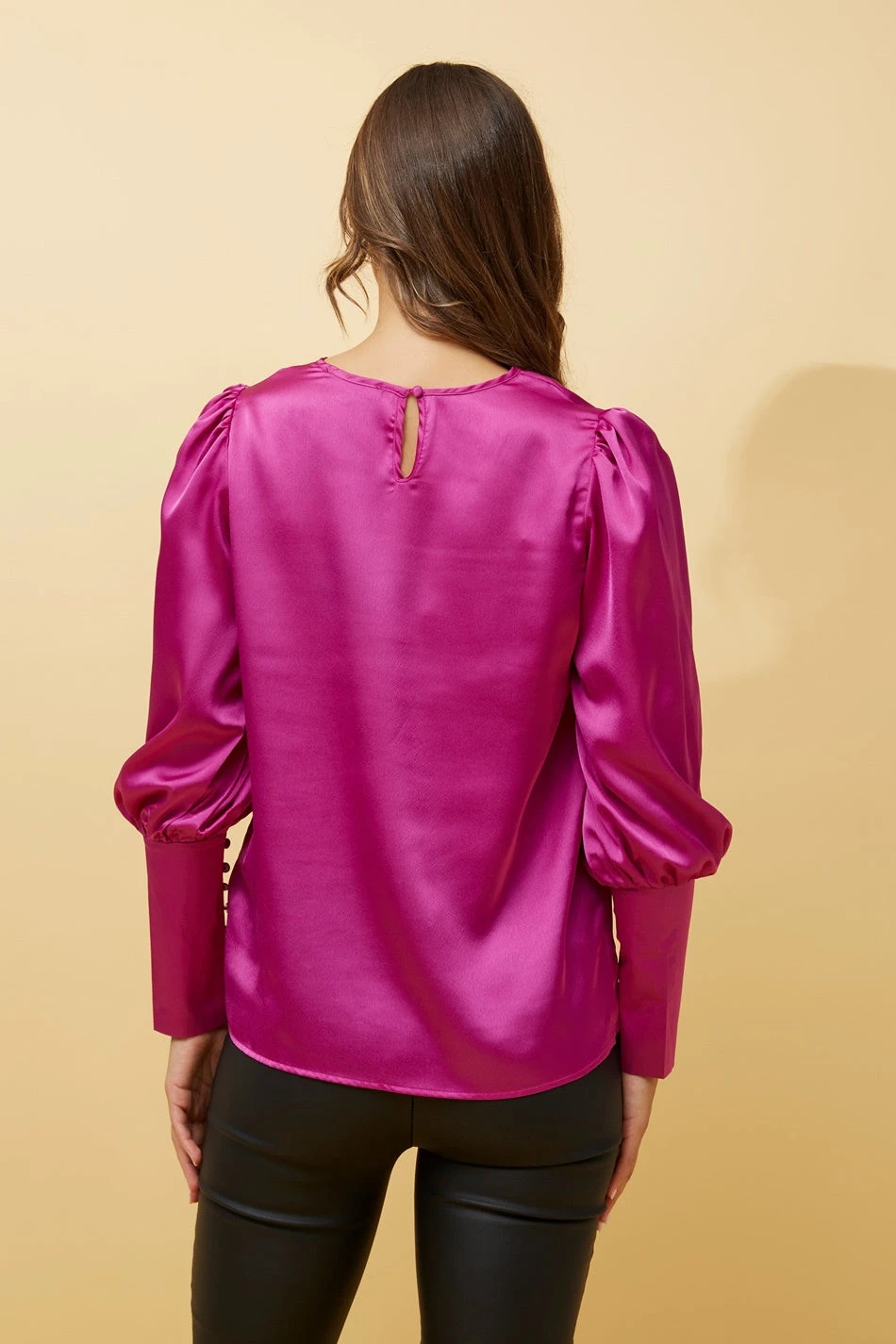 DOM BALLOON SLEEVE SATIN BLOUSE 9 DOM BALLOON SLEEVE SATIN BLOUSE - Image 7