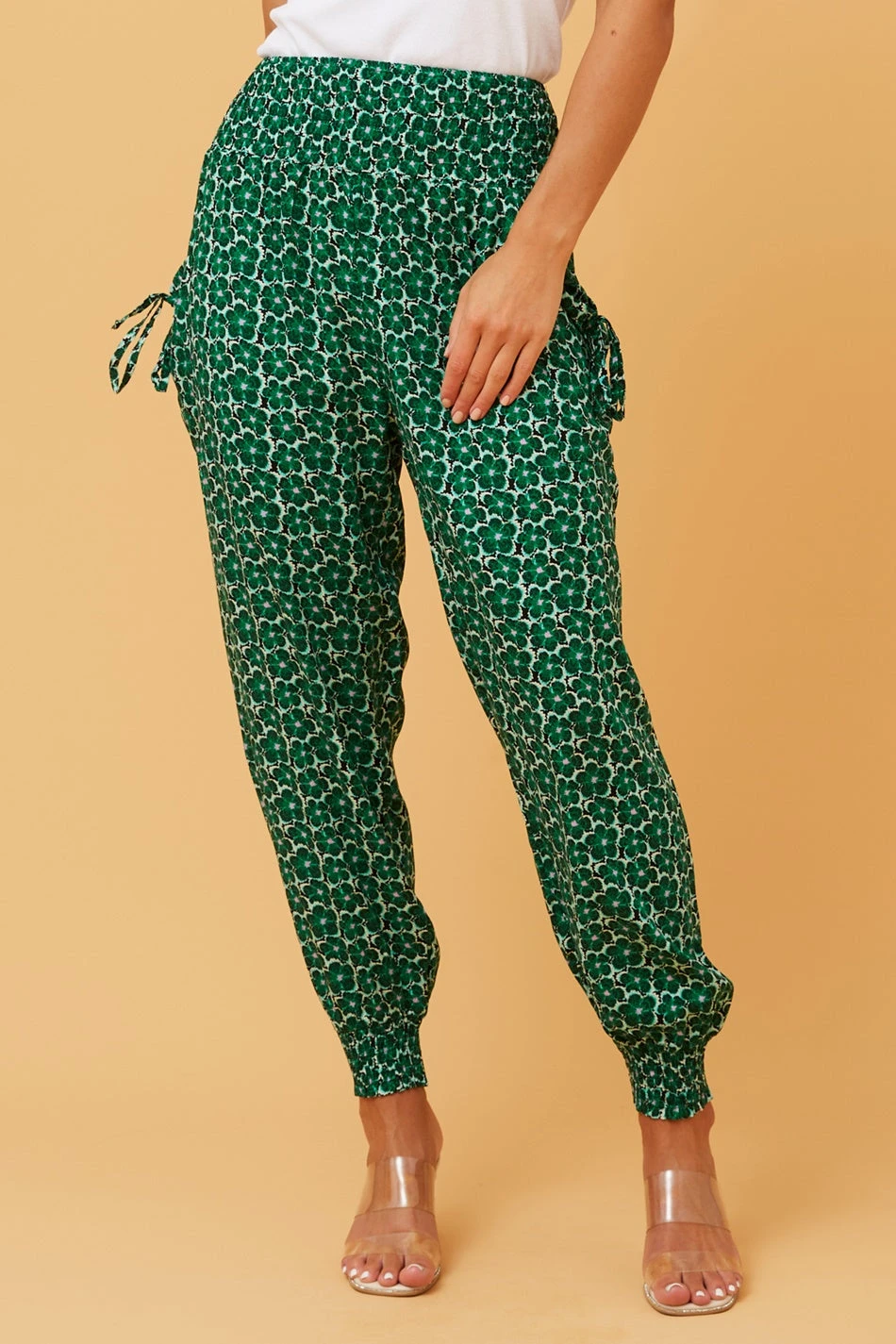 FLORAL PRINT BOHO HAREM PANTS 4 FLORAL PRINT BOHO HAREM PANTS - Image 2