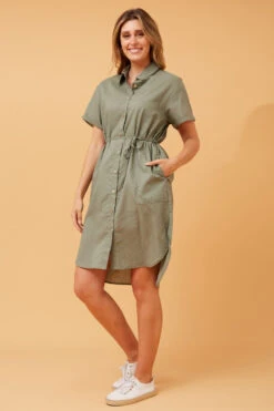 GERALDINE LINEN SHIRT DRESS -Femme Connection Sales ee7234800dc7dfd53f7ec35ed44a0d78