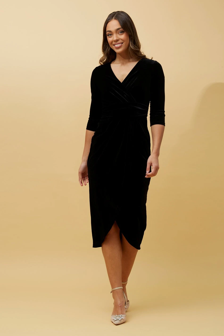 KIRALEE VELOUR BODYCON MIDI DRESS 6 KIRALEE VELOUR BODYCON MIDI DRESS - Image 4