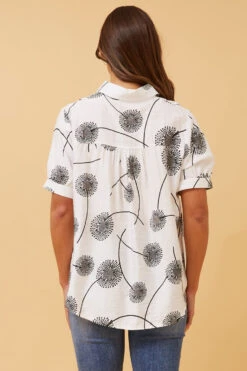 YELINA DANDELION PRINT SHIRT -Femme Connection Sales f0d2af0dfd130b84ce2fef234191cc7a