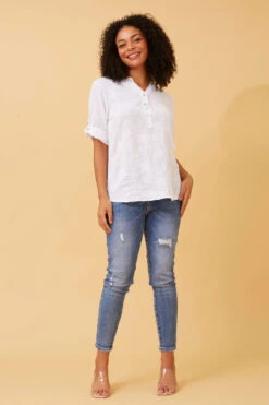 KAI FLORAL EMBROIDERY DETAIL TOP -Femme Connection Sales f1b6c493bd96c4d4fb40562eaba055e6