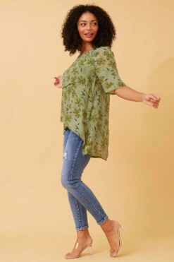RUTH DOUBLE LAYER FLORAL TOP -Femme Connection Sales f1c9705cdbe455cc28cde696c7802791