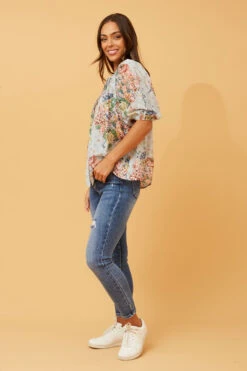 SELENA BOHO PRINT TOP -Femme Connection Sales f20aa19268351280a24eb02e80ba9073