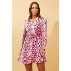 MAGGIE BUTTON FRONT SHORT DRESS -Femme Connection Sales f23625a01dc17f80e86d4a4049f3b992