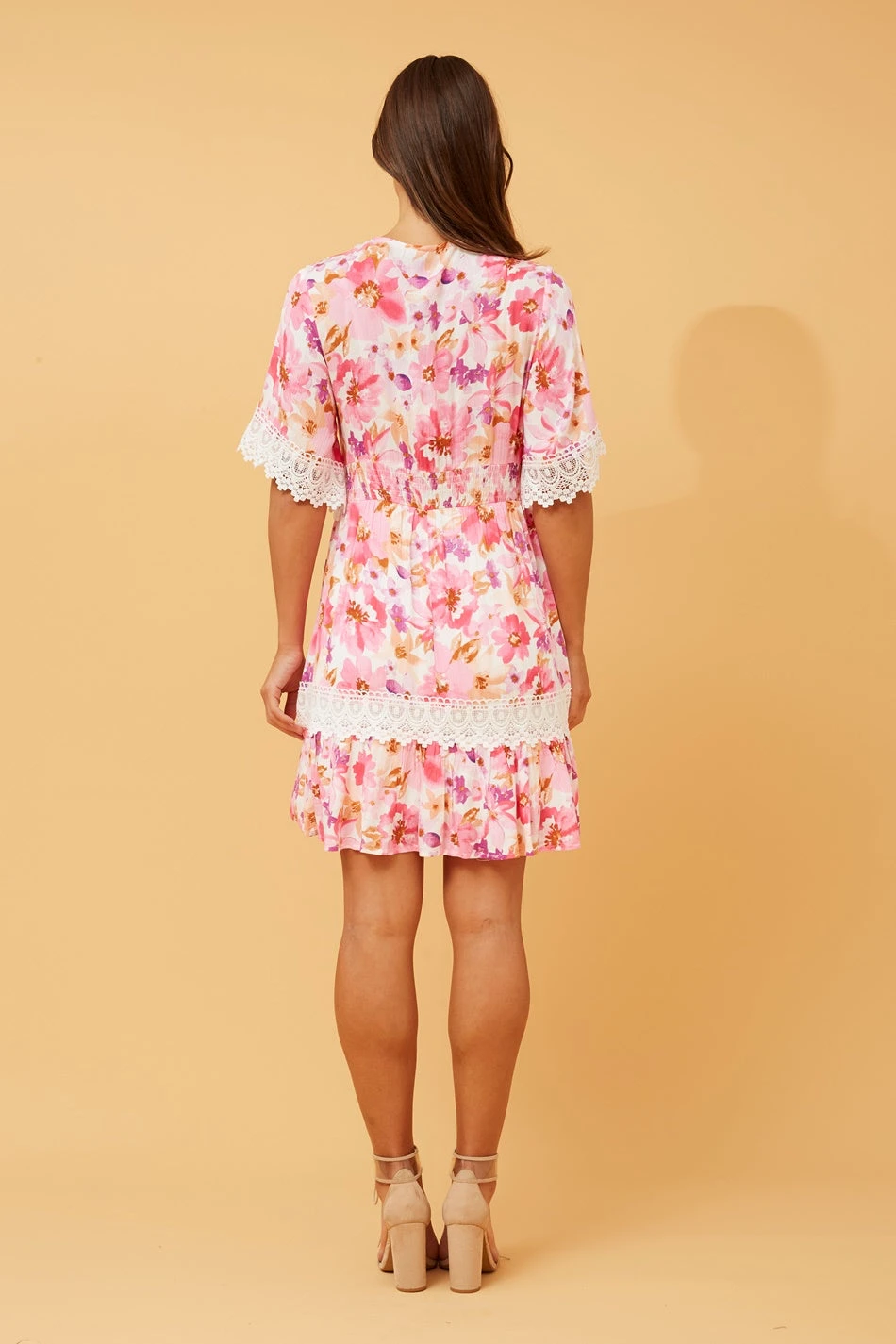 LAYLA LACE TRIM FLORAL DRESS 10 LAYLA LACE TRIM FLORAL DRESS - Image 8