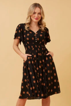 SANDY POLKA DOT SHORT DRESS