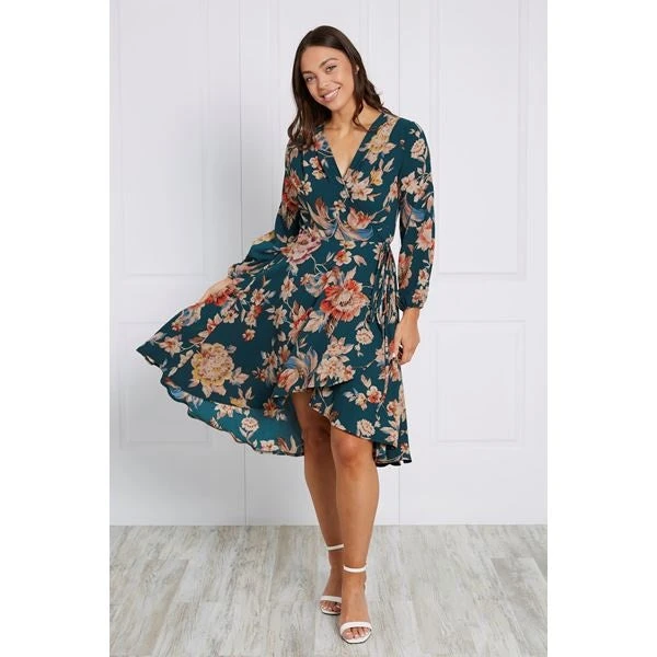 FLORAL WRAP DRESS 15 FLORAL WRAP DRESS - Image 13