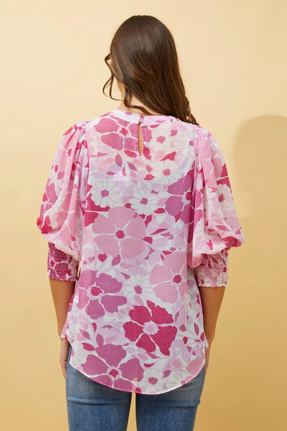 ELEGANT FLORAL BALLOON SLEEVE BLOUSE 9 ELEGANT FLORAL BALLOON SLEEVE BLOUSE - Image 7