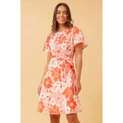 RAELENE FLORAL SHORT DRESS -Femme Connection Sales f3b04b16f38cbc576e016f73ffe0cfe7