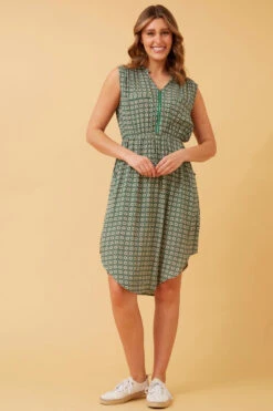 AMY ZIP FRONT BOHO DRESS