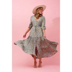 FLORAL TIERED MAXI DRESS -Femme Connection Sales f4281d73fb6ac385cf7a412d9cbdf883