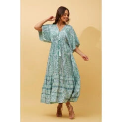 DOLTON BOHO SATIN MAXI DRESS -Femme Connection Sales f47ba96df7d0f96c874ff1bc9ff3340b