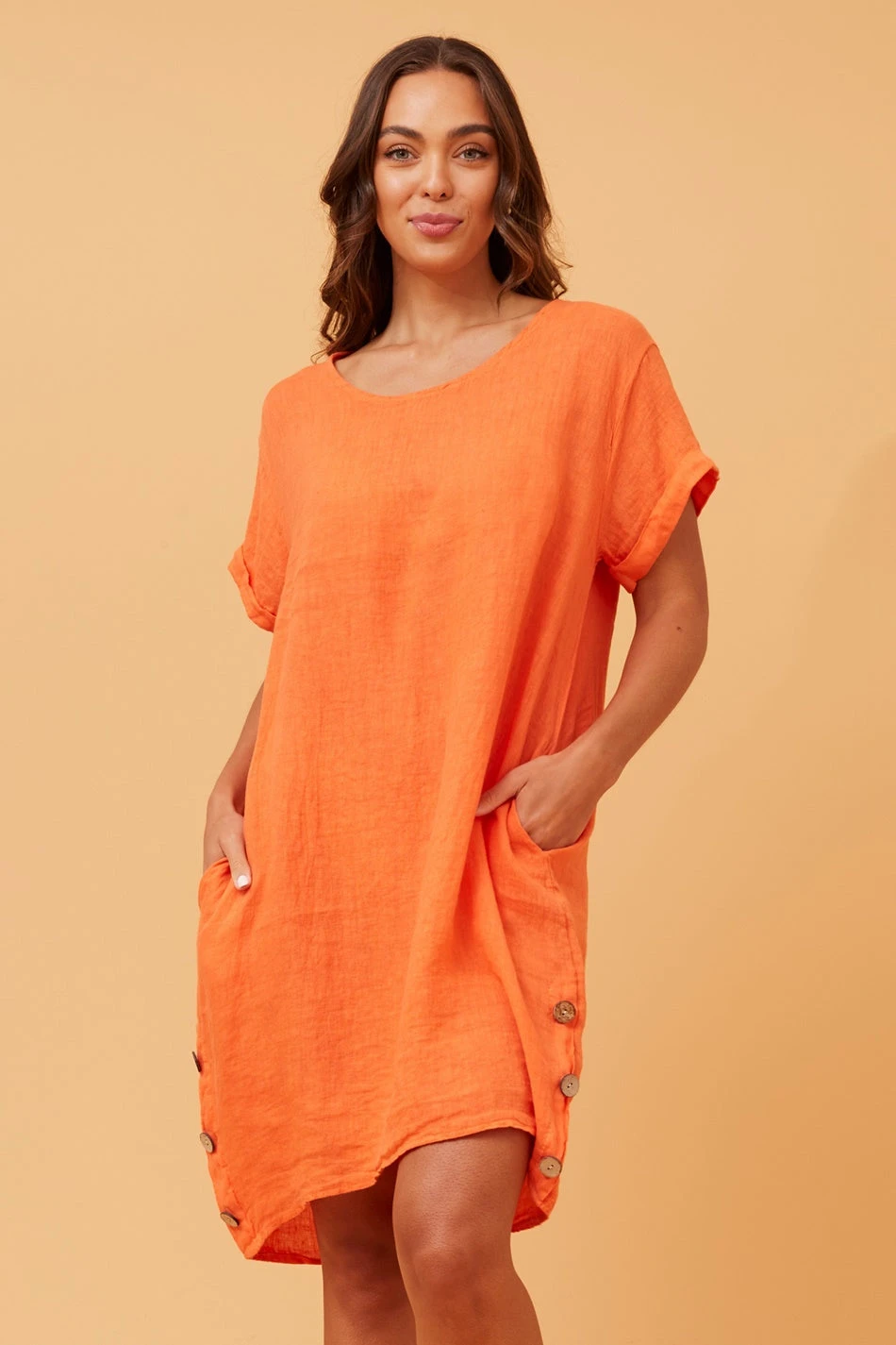 DONATELLA LINEN SHORT DRESS 11 DONATELLA LINEN SHORT DRESS - Image 9