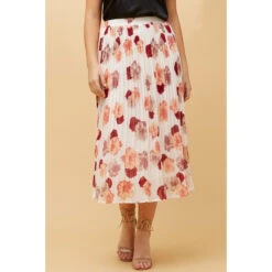 REESE FLORAL PLEATED MIDI SKIRT -Femme Connection Sales f55b557112ba60f6353309b96e86d2ed