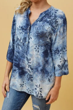 ROSETTA FLORAL SEQUIN TIE DYE DETAIL TOP -Femme Connection Sales f563f9547428e4c2423814180e148d8d