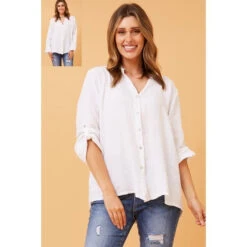 VELMIA LINEN SHIRT -Femme Connection Sales f5dfcaf9b0aef8a24b9c6f270c00322d