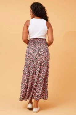 BETTINA FLORAL BOHO MAXI SKIRT -Femme Connection Sales f6b1da131f8ba4082f8d6e70580993ec