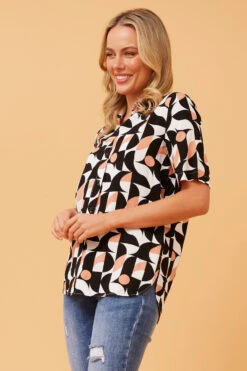 NURA ABSTRACT PRINT SHIRT -Femme Connection Sales f6d65a86d9d109ce5c7736f2222f4ff5