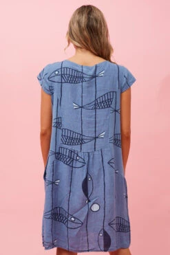 RIMINI TRIBAL PRINT LINEN DRESS -Femme Connection Sales f70e49ee1607ddcedfe2033da1d144ea